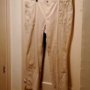 Woman Within khaki pants